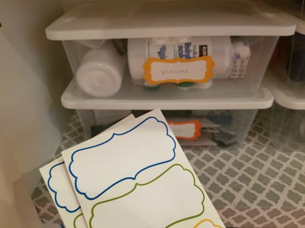 Use labels to easily identify items in your stockpile