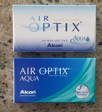 Same Air Optix Aqua lenses, different style
