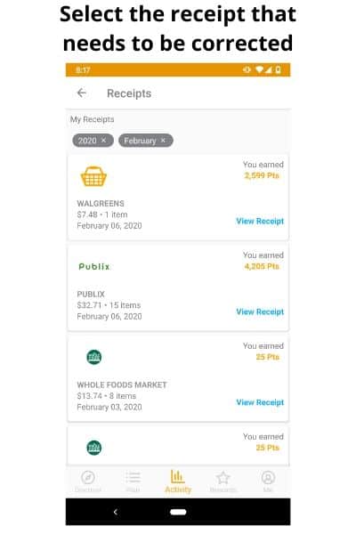 how to get points on fetch rewards without receipt