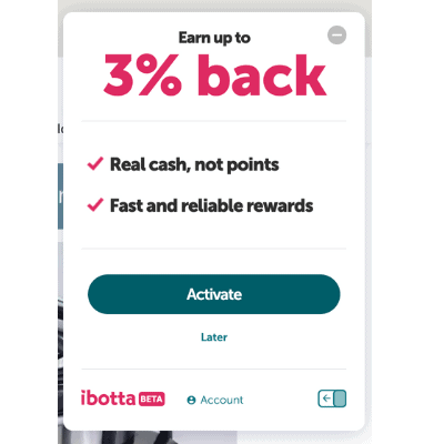 Ibotta Browser Extension cash back offer at JCPenney.com