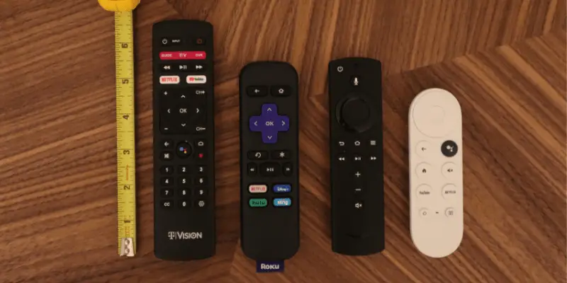 TVision HUB remote compared to Roku, Amazon Fire TV and Chromecast with Google TV.