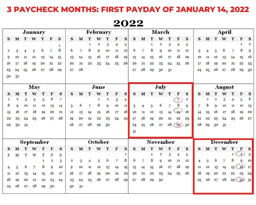 Payday Calendar 2022 These Are The 3 Paycheck Months For 2022 - Michael Saves