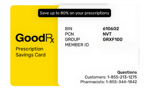 GoodRx discount card example