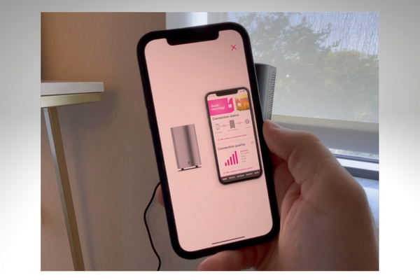 T-Mobile Home Internet app guides you through the setup with a video tutorial