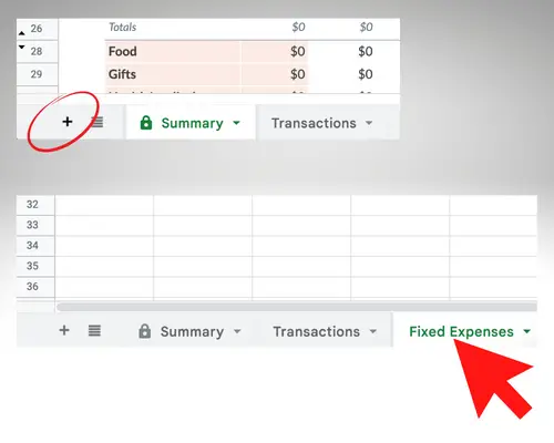 google worksheet budget