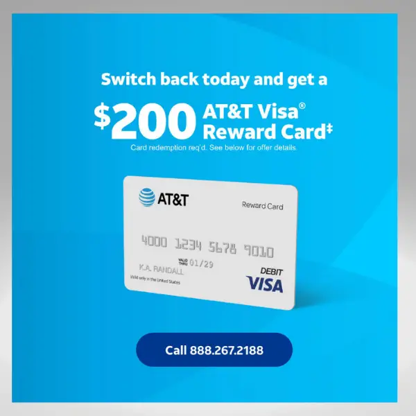AT&T FIber Reward card offer
