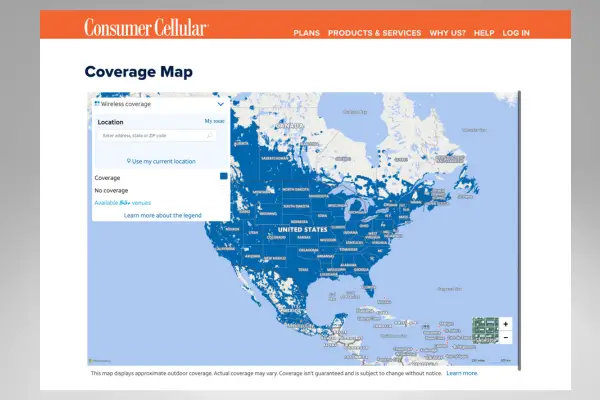 Consumer Cellular Coverage Map 