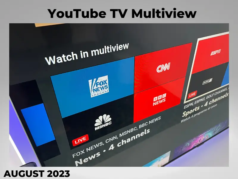 YouTube TV Multiview on Home Screen