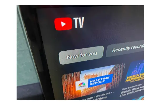 New for you category filter of YouTube TV redesigned library