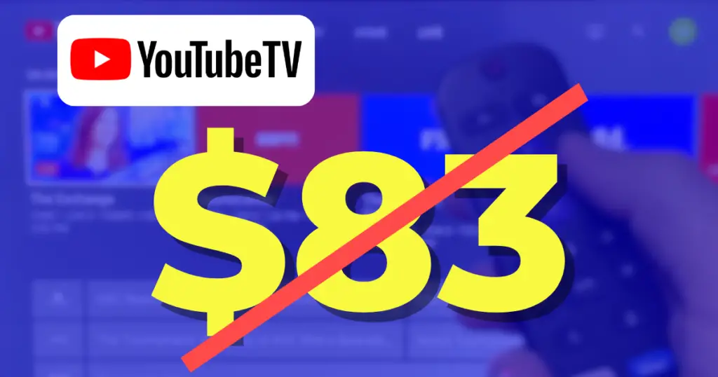 YouTube TV $83/month